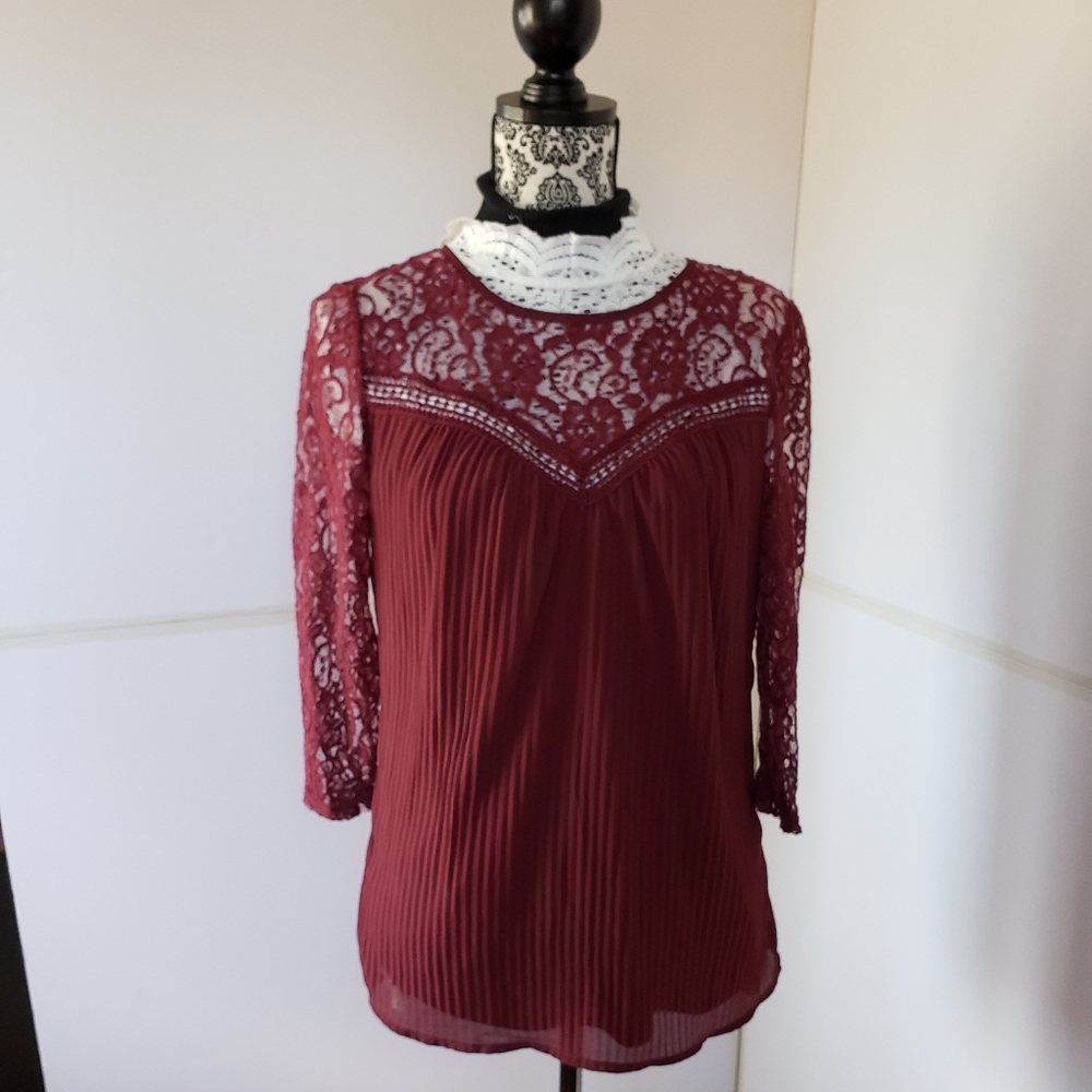ADIVA burgundy lace tunic